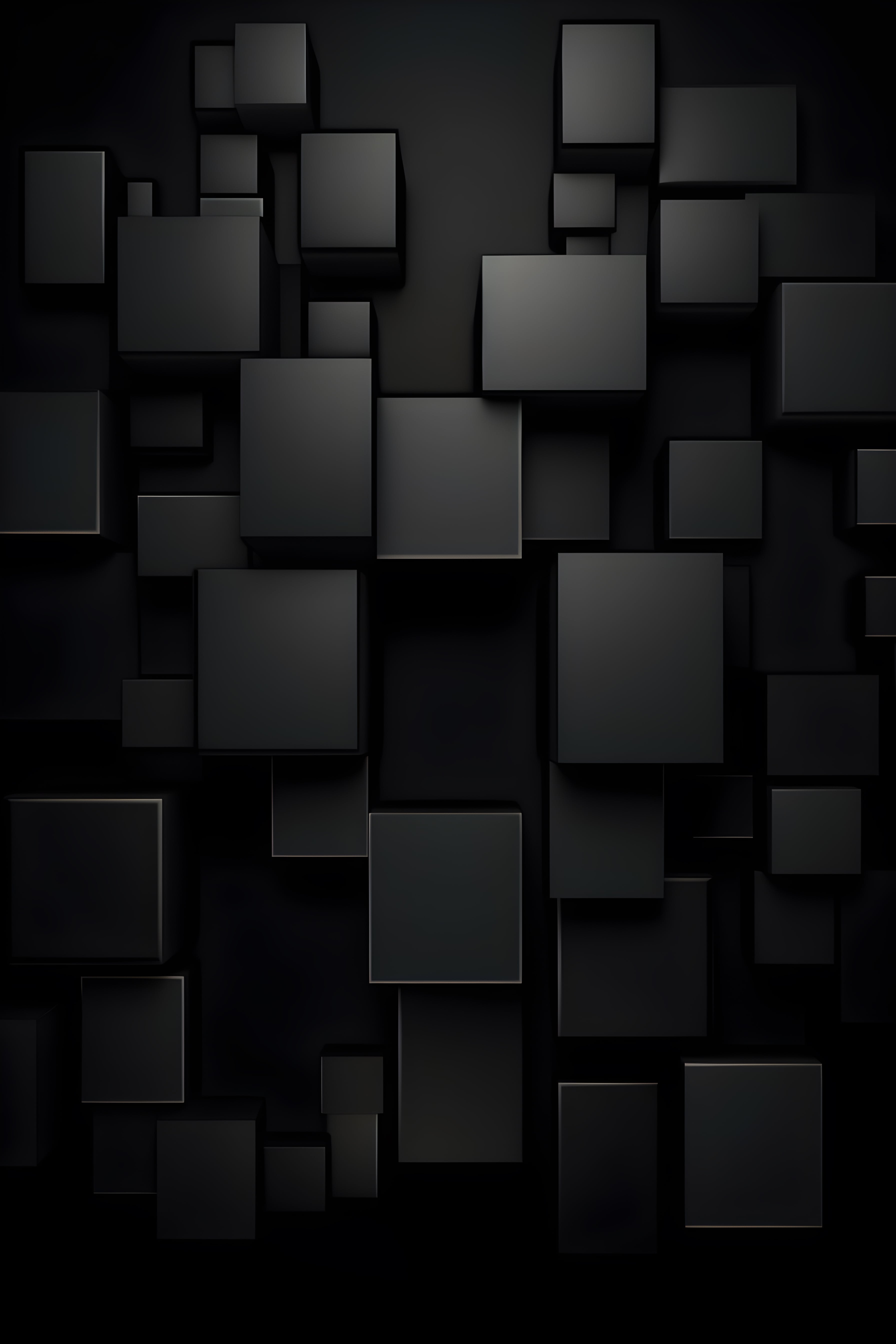 a group of black cubes