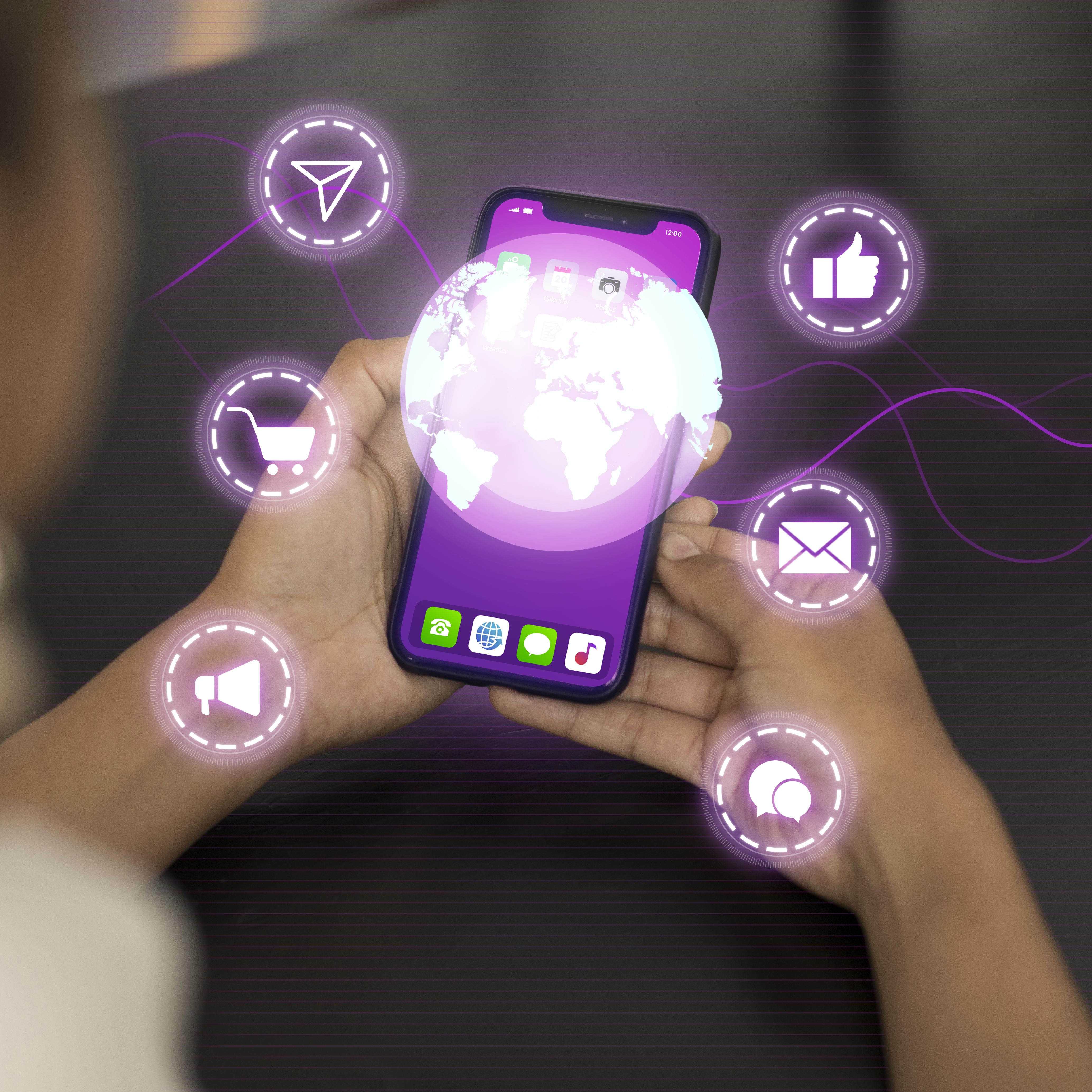 a person holding a phone
